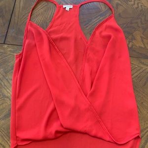 Draped v-neck tank